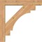 Ekena Millwork Merced Block Smooth Bracket w/ Offset Brace, Western Red Cedar, 5 1/2"W x 30"D x 30"H BKT0604X30X30MRC05SWR - alternate 4